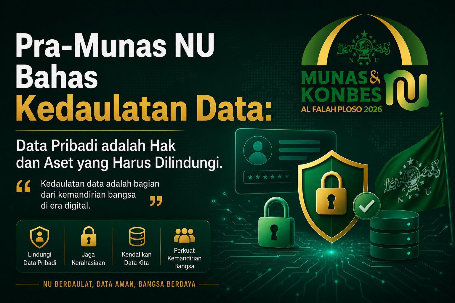 Pra-Munas NU Bahas Kedaulatan Data: Data Pribadi adalah Hak dan Aset yang Harus Dilindungi