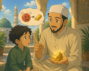 Ilustrasi marah sama dengan emas